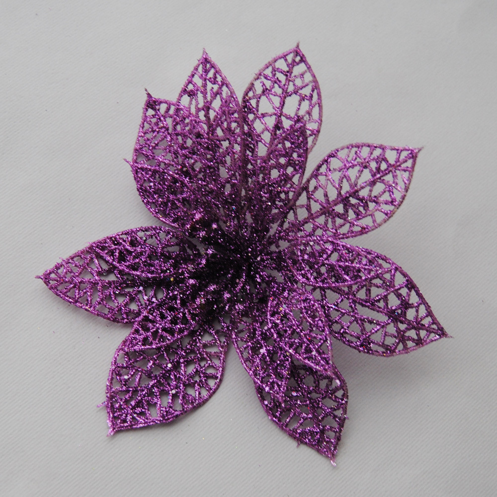 Lace Plastic Glittering Decorative Flowers