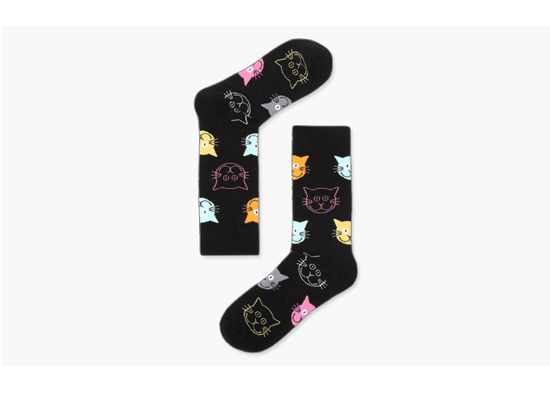 Women's Long Cats Printed Socks
