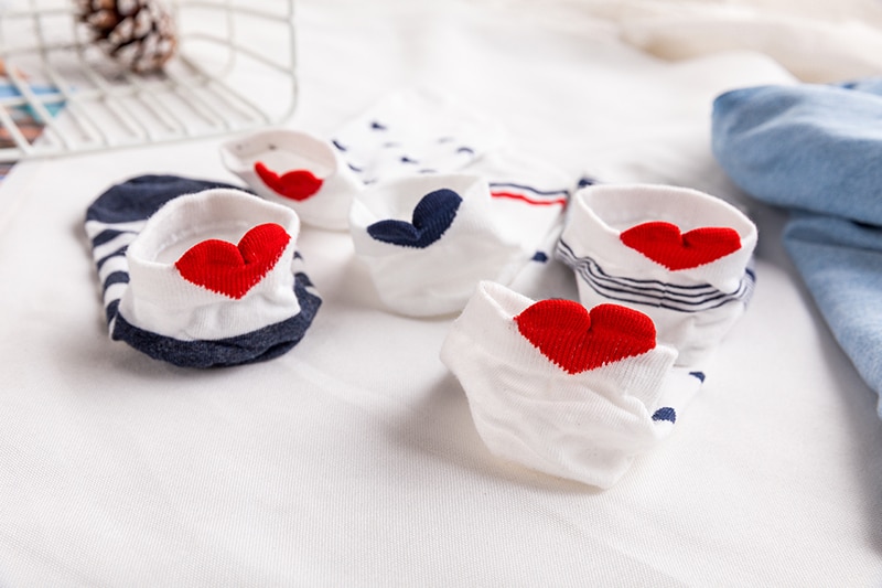 5Pairs New Arrivl Women Cotton Socks Pink Cute Cat Ankle Socks Short Women Socks Casual Animal Ear Red Heart Gril Socks 35-40