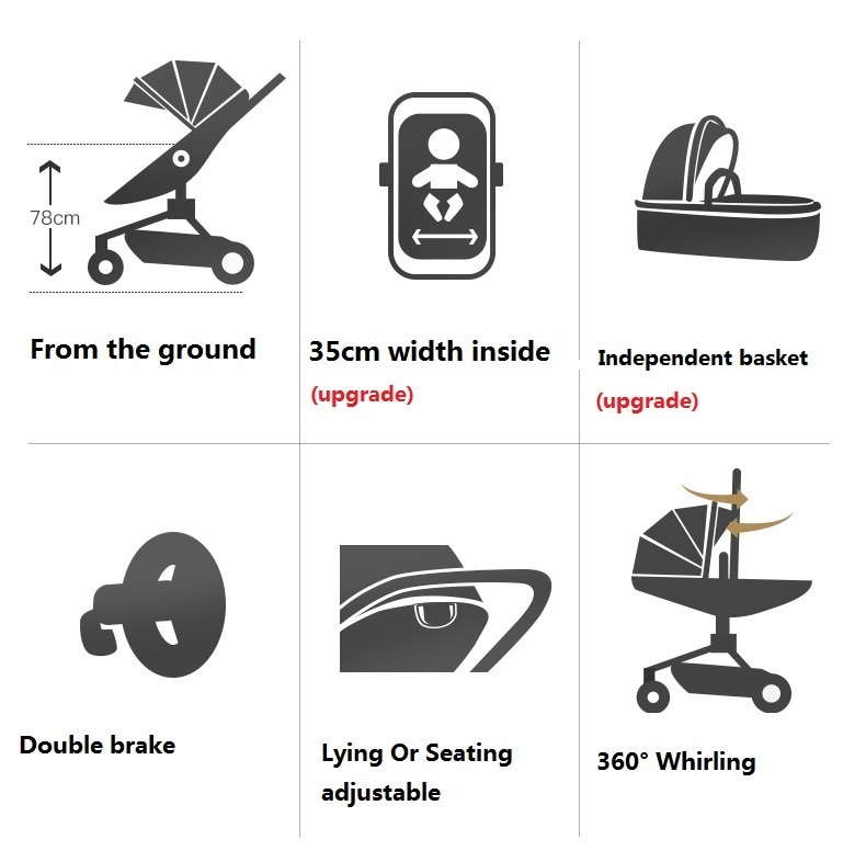 3 in 1 Oxford Baby Stroller 3 in 1 Oxford Baby Stroller