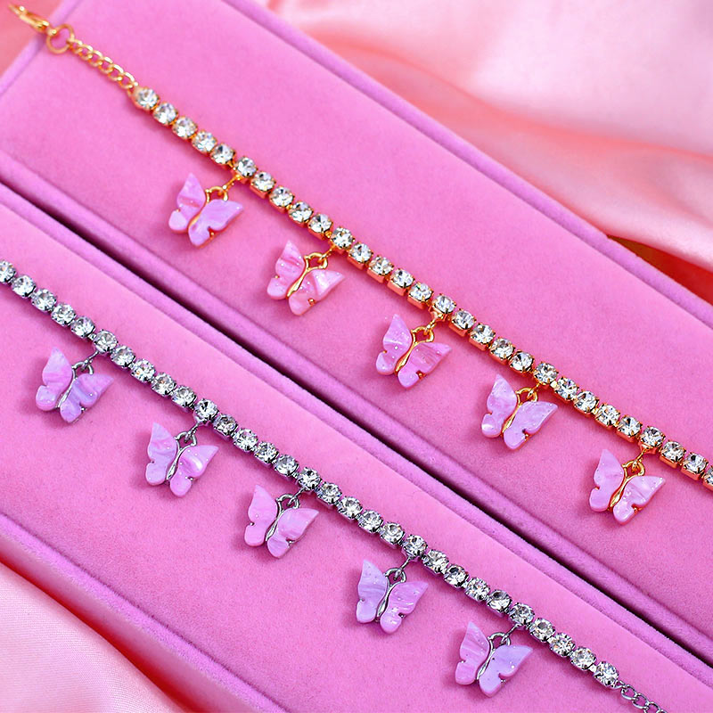 Butterfly Rhinestone Women's Ankle Bracelet Butterfly Rhinestone Women's Ankle Bracelet